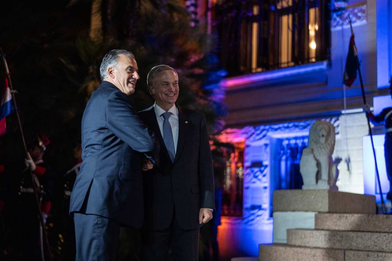 Kast realizó una visita oficial a su par uruguayo esta semana. Foto: Presidencia