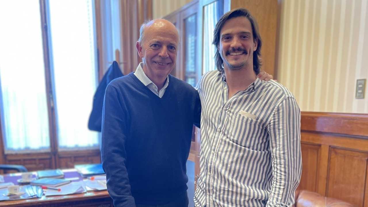 Santiago Gutiérrez junto a Javier García en una foto de archivo