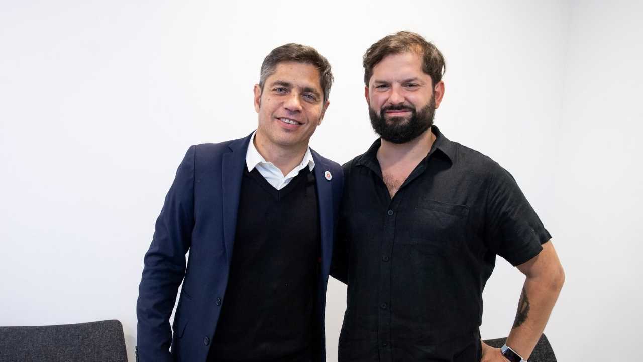 Alex Kicillof con Gabriel Boric en una foto de archivo