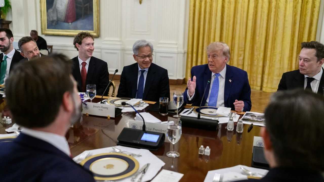 Trump realizó un agasajo en la Casa Blanca para los multimillonarios tecnócratas. Foto: Casa Blanca
