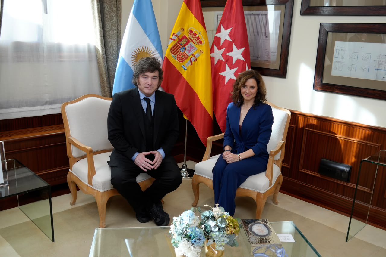 Javier Milei e Isabel Díaz Ayuso se reunieron en Madrid