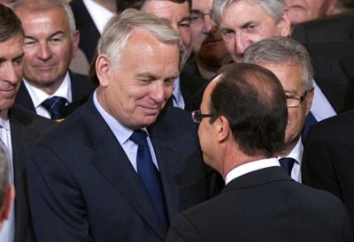 Jean-Marc Ayrault con Hollande