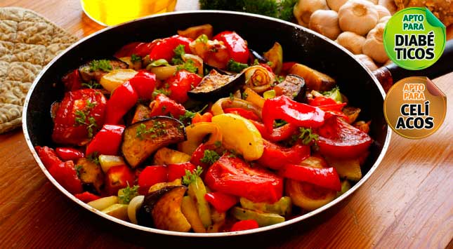 Berenjenas y zapallitos con tomate
