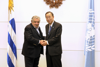 El Secretario General de la ONU, Ban Ki-moon, Mujica. / Foto: CEPAL-ONU