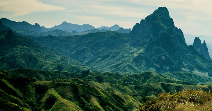 Montaña Phou Khoun en Laos