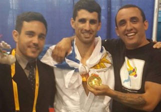 Henry Borges medalla de oro para Uruguay en los Parapanamericanos. Foto: Facebook Nacho Tempone.