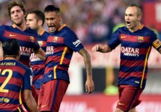 Barcelona le ganó 2 a 1 al Atlético de Madrid. Foto: AFP