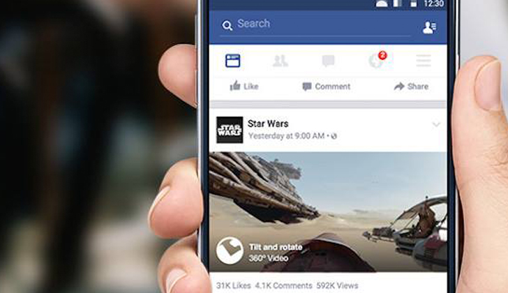 Durante la reproducción del vídeo, se puede rotar el ángulo de visión con el mouse. Foto: Facebook 360.