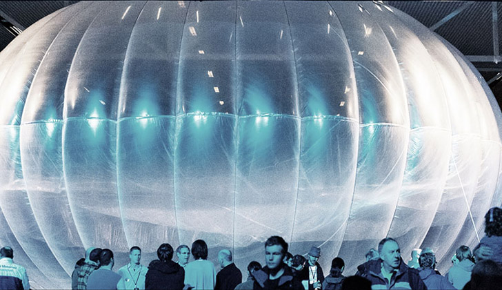 Uno de los globos del "Project Loon", de Google X. Foto: Wikimedia Commons. 