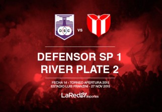 River la ganó 2 a 1 a Defensor Sporting por la penúltima fecha del Apertura .