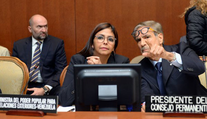 Delcy Rodríguez, canciller de Venezuela. Foto: twitter.com/vencancilleria.