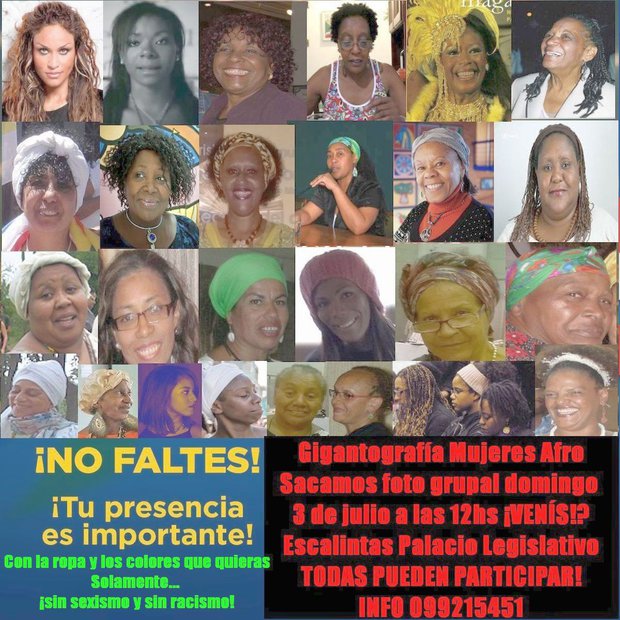 Convocan a mujeres afrodescendientes para foto grupal.