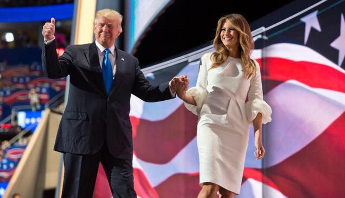 Donald y Melania Trump en la convención del Partido Republicano. Foto: facebook.com/DonaldTrump. 