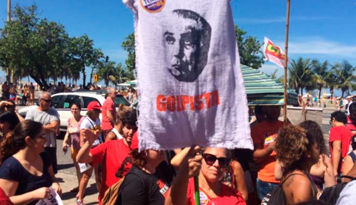Multitudinaria marcha se realizó en Sao Paulo contra el Gobierno de Michel Temer. Foto: TeleSUR