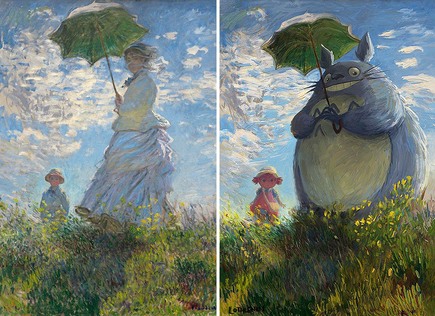 “Woman With A Parasol” por Claude Monet