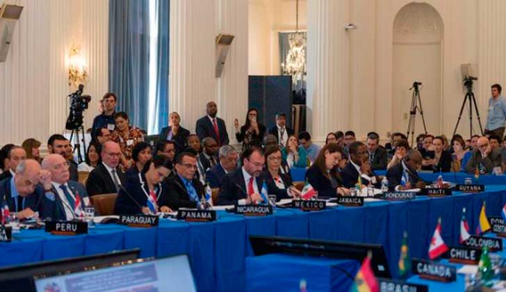 Cancilleres en la OEA no lograron consenso por Venezuela. Foto: OEA