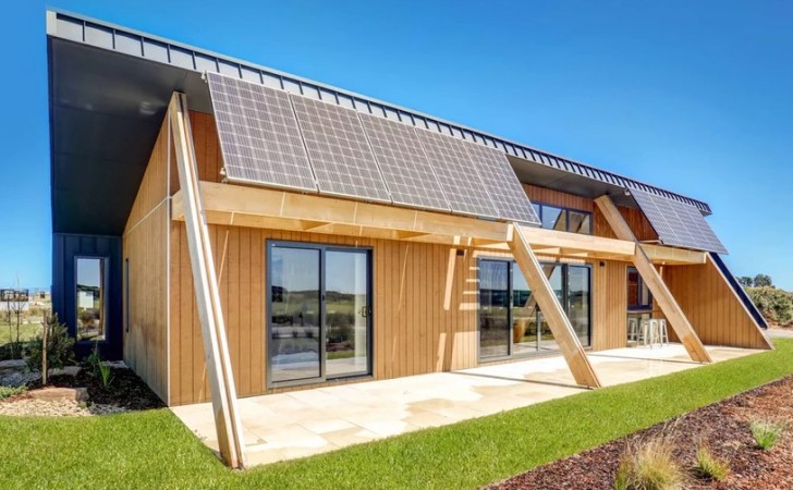 La casa "carbono positivo" que cuesta US$70 al año de mantenimiento