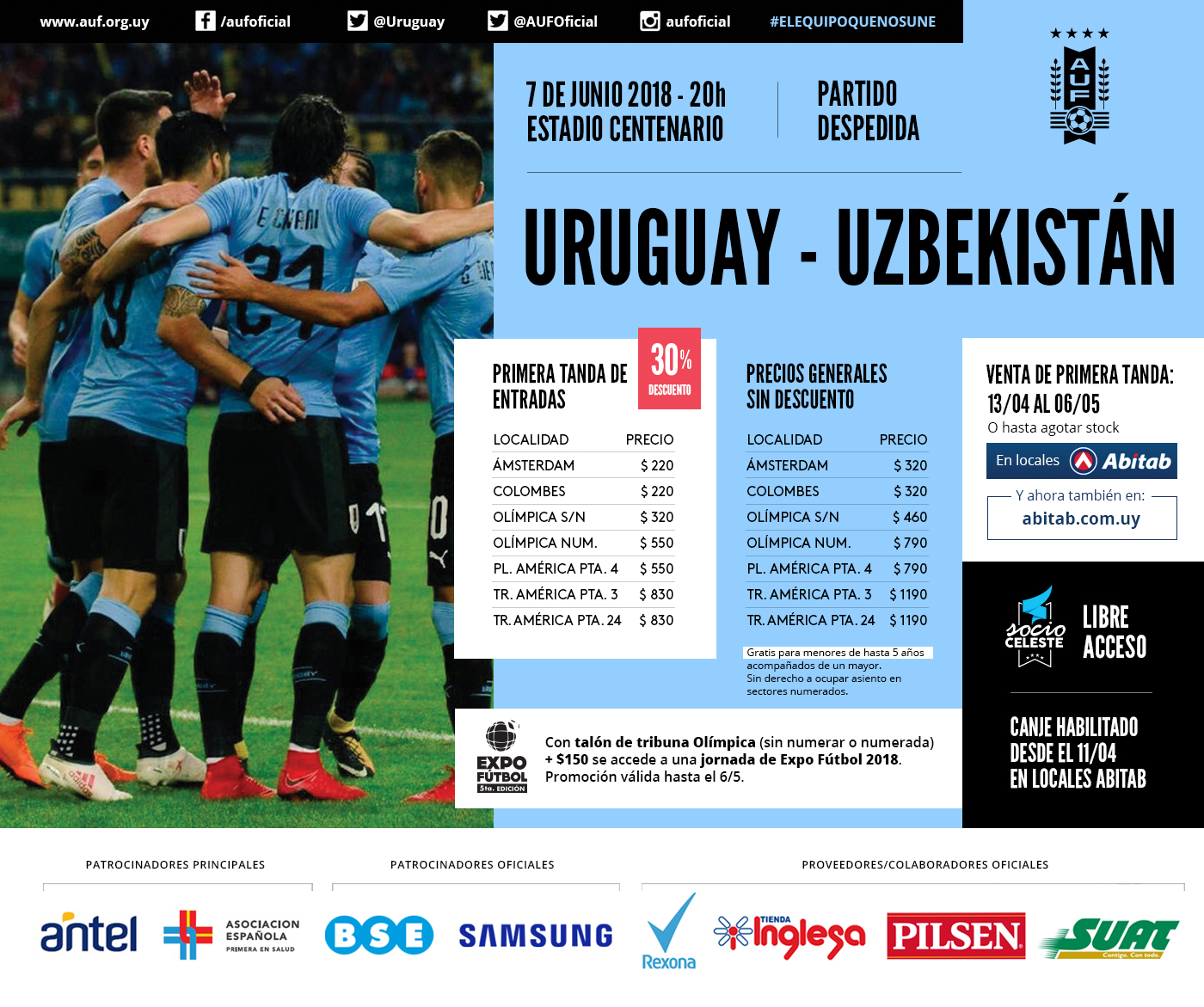 Se pusieron a la venta las entradas para Uruguay - Uzbekistán ...