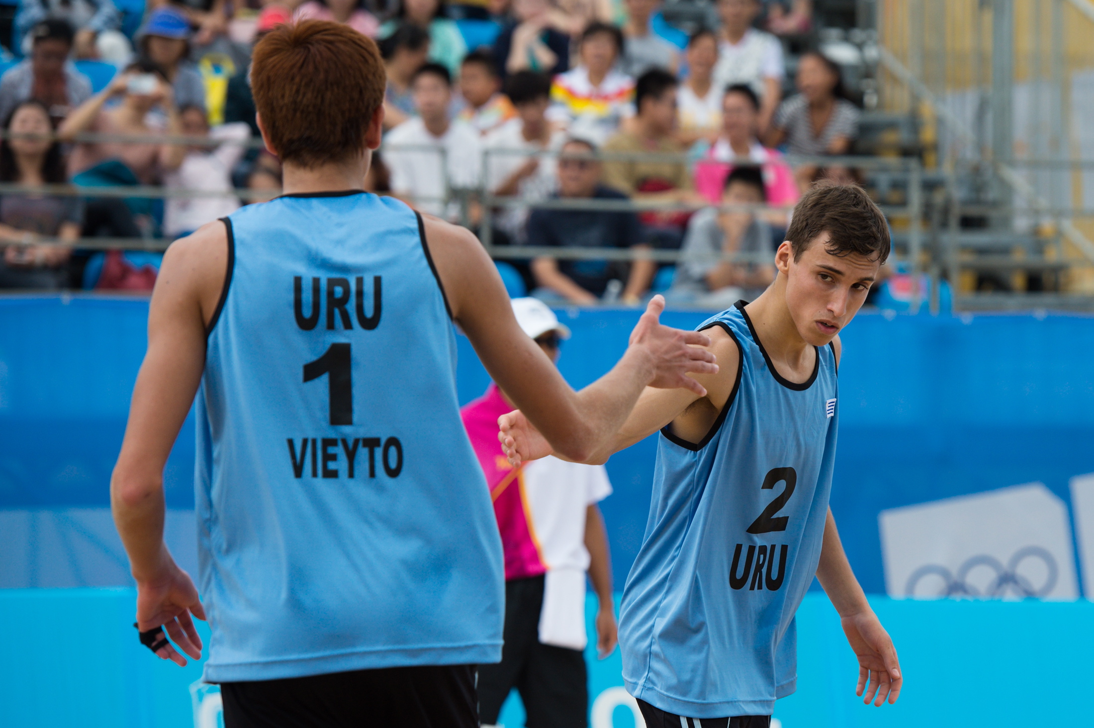 Beach Volleyball, Youth Olympic Games 2014, 17.08.14, Youth Olympic Sports Park, Nanjing  Foto: Conny Kurth / 2014 FIVB