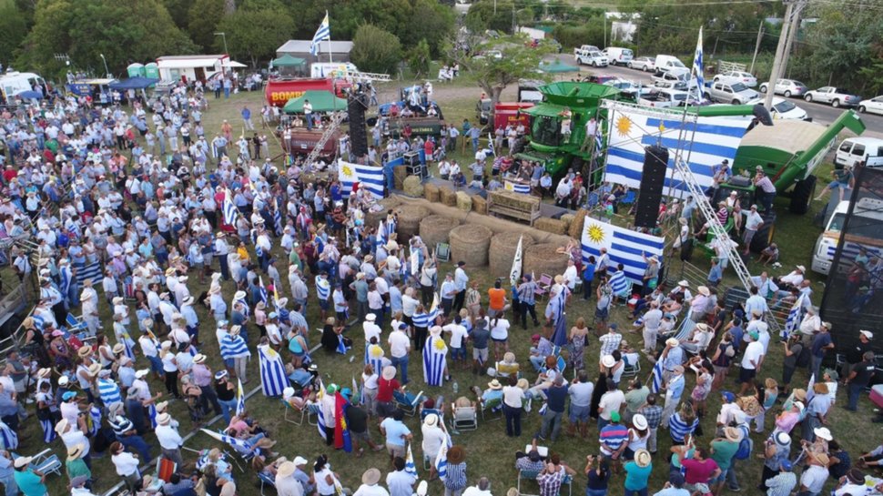La asistencia al evento de Un Solo Uruguay fue mejor que el año pasado, pero no fue multitudinaria. Foto cortesía de TV Ciudad