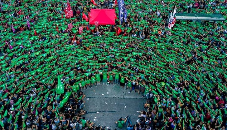 19F: Argentina se tiñó una vez más de verde por el Aborto Legal, Seguro y Gratuito.