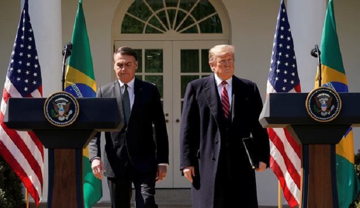 Trump dijo a Bolsonaro en 2019: "El declive del socialismo ha llegado a nuestro hemisferio".