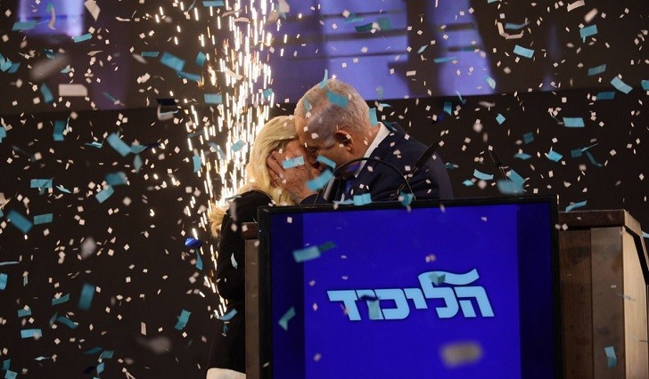 Netanyahu celebró los resultados de las elecciones y prometió formar "rápidamente" un nuevo gobierno