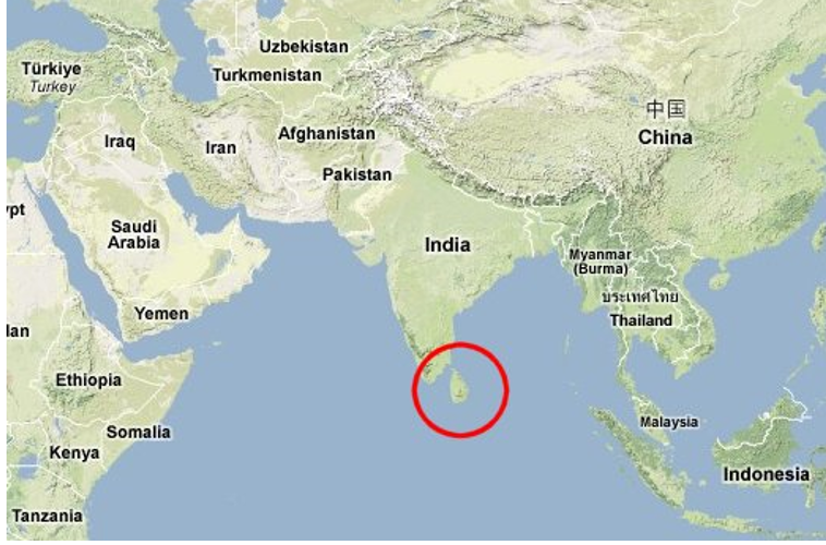 Где находится шри ланка океан. Остров Цейлон Шри Ланка на карте. Шри Ланка на мировой карте.