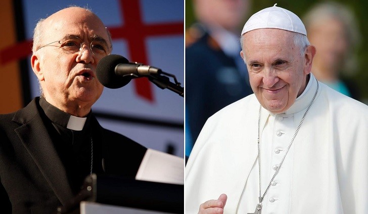 Exembajador del Vaticano acusa al papa de mentir sobre casos de abusos sexuales