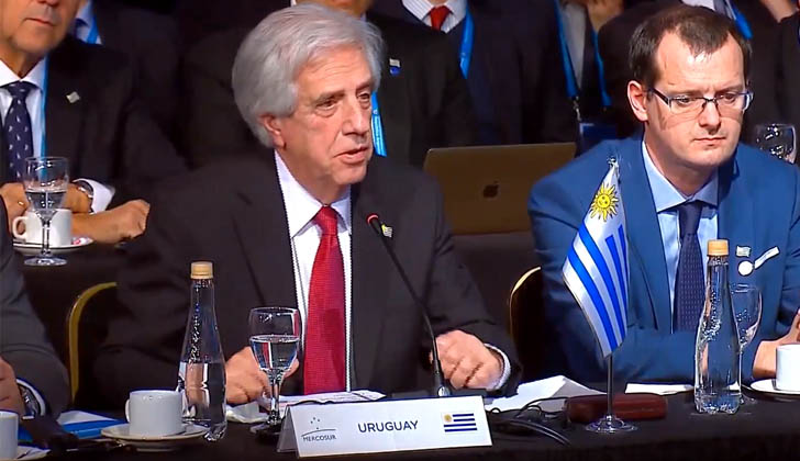 Tabaré Vázquez durante la Cumbre del MERCOSUR.