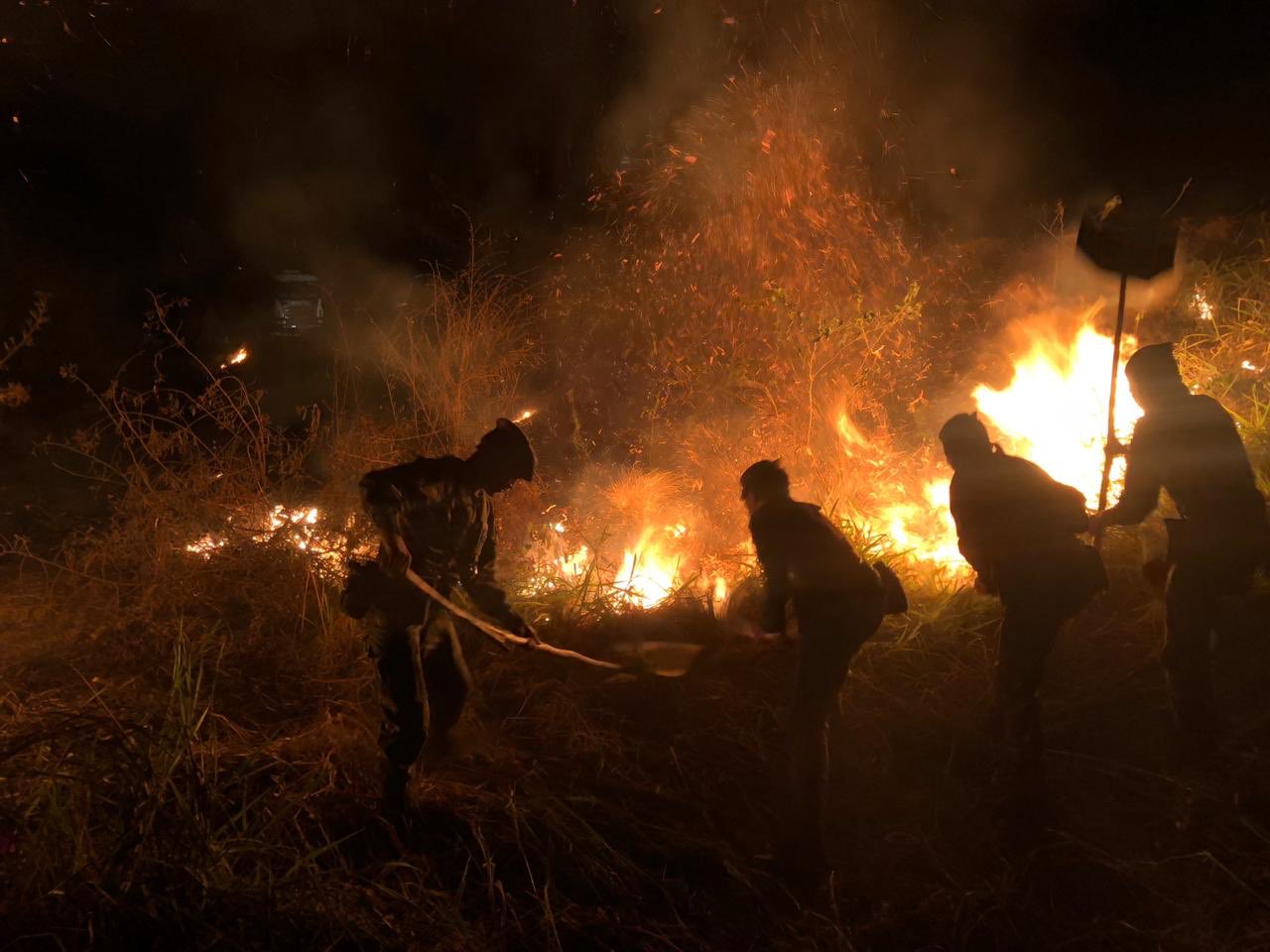 Militares del Comando del Norte combaten los incendios en la localidad de Rosa Mística, en el estado de Pará. Foto: Comando do Norte