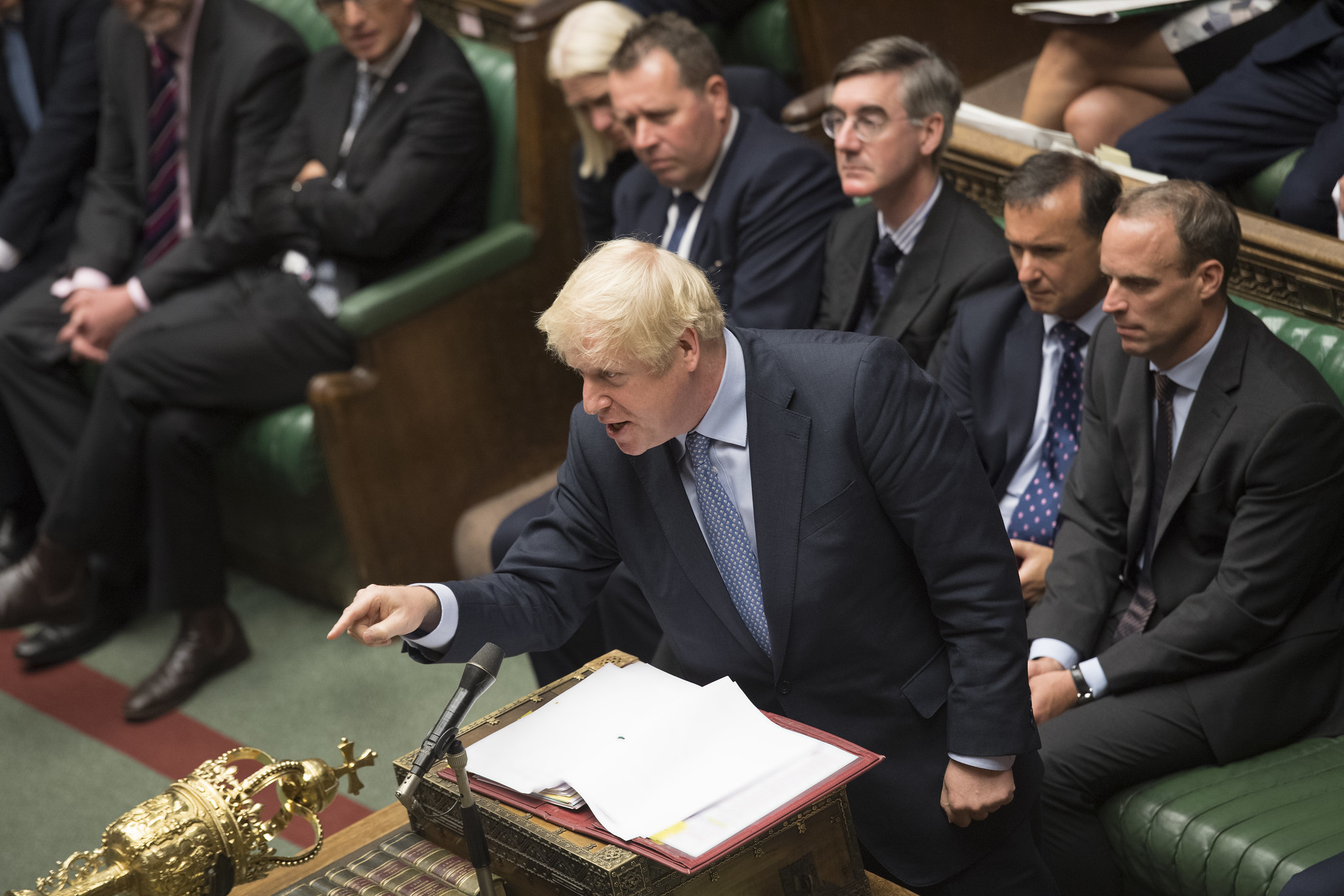 Boris Johnson hablando en el Parlamento. Foto: UK Parliament / Flickr