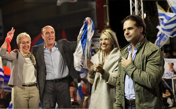 Fotos: Twitter / Daniel Martínez / Luis Lacalle Pou