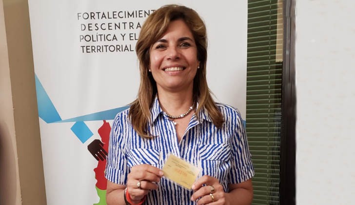 Presidenta del Congreso de Intendentes, Adriana Peña.