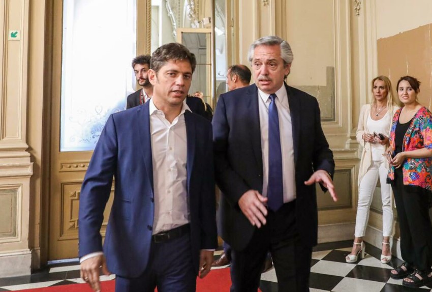 Axel Kicillof (izq) acompañado del presidente argentino Alberto Fernánfez. Foto: Twitter / Axel Kicillof