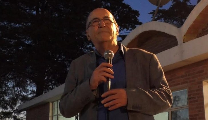 Mario Delgado Aparaín durante la presentación del libro: Una vez en La Macana. Foto: LARED21.