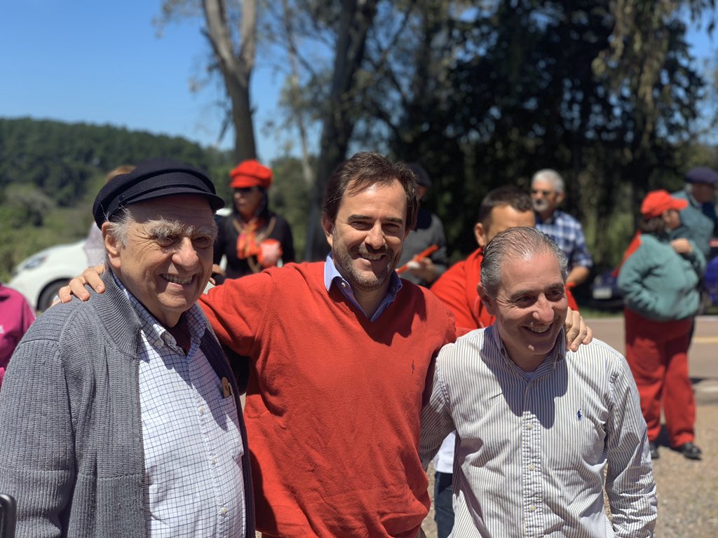 De izquierda a derecha, Julio María Sanguinetti, Germán Cardoso y Eduardo Elinger, Foto: Twitter / Germán Cardoso