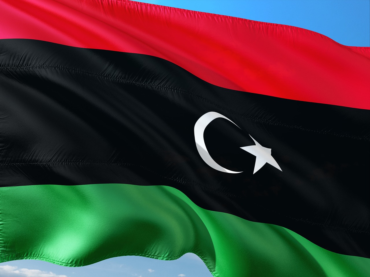 Bandera de Libia. Foto: needpix.com
