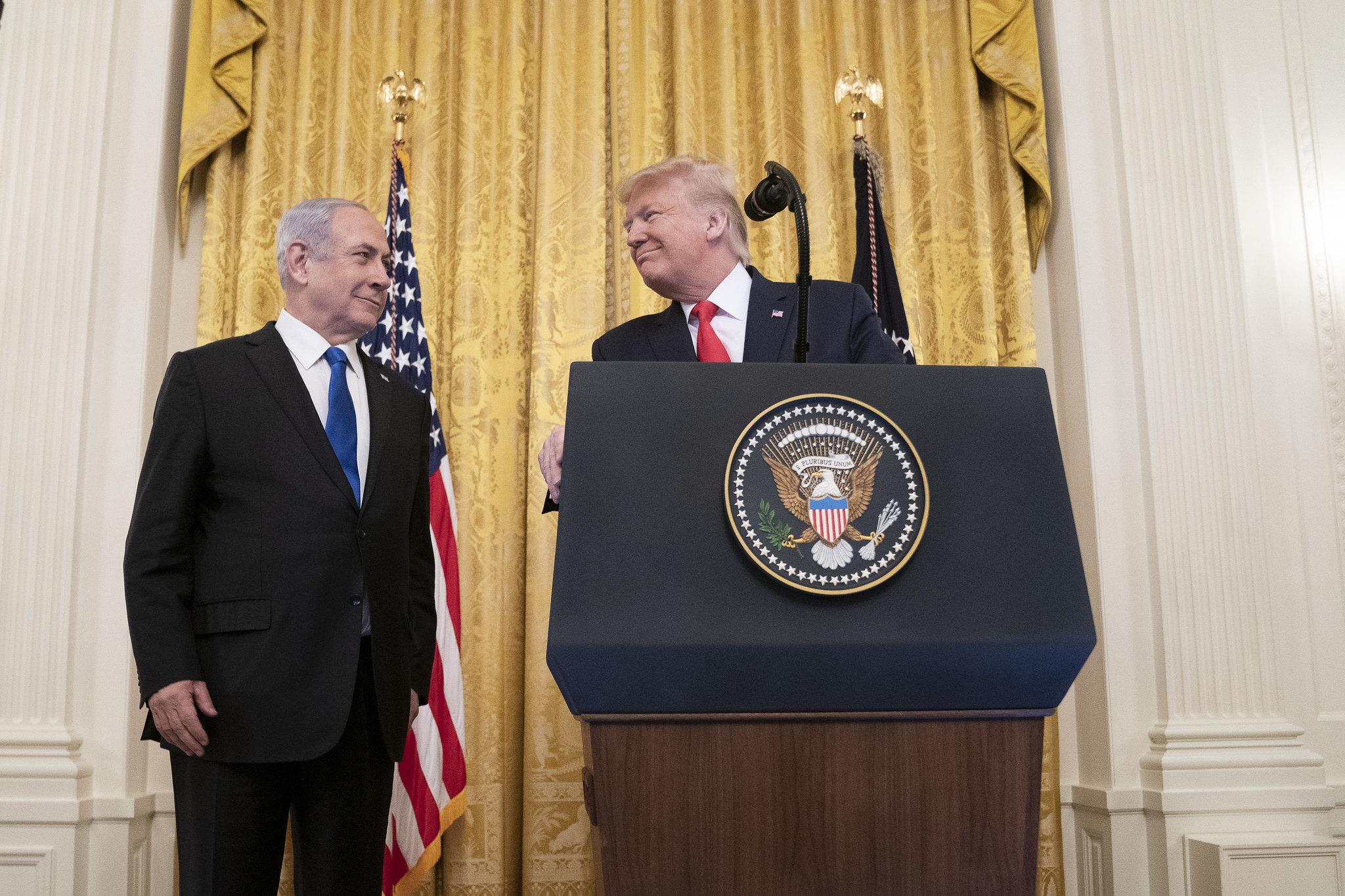 Benjamin Netanyahu junto a Donald Trump. Foto: Flickr / The White House