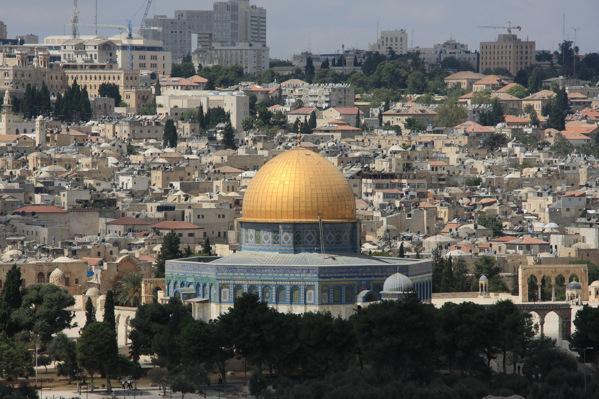Fotografía de Jerusalén, Israel, con el Templo de la Roca en el centro. Foto: Pixabay