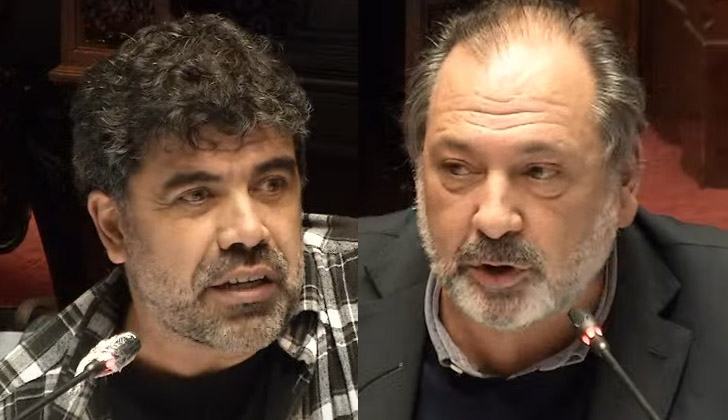 Senadores: Óscar Andrade (Partido Comunista) y Jorge Gandini (Partido Nacional)