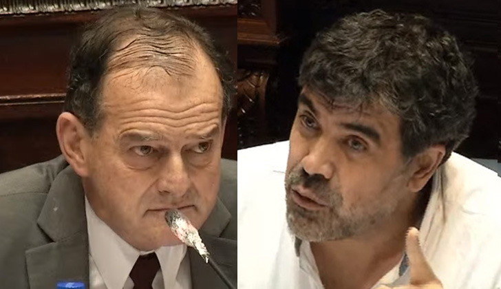 Guido Manini Ríos y Óscar Andrade.