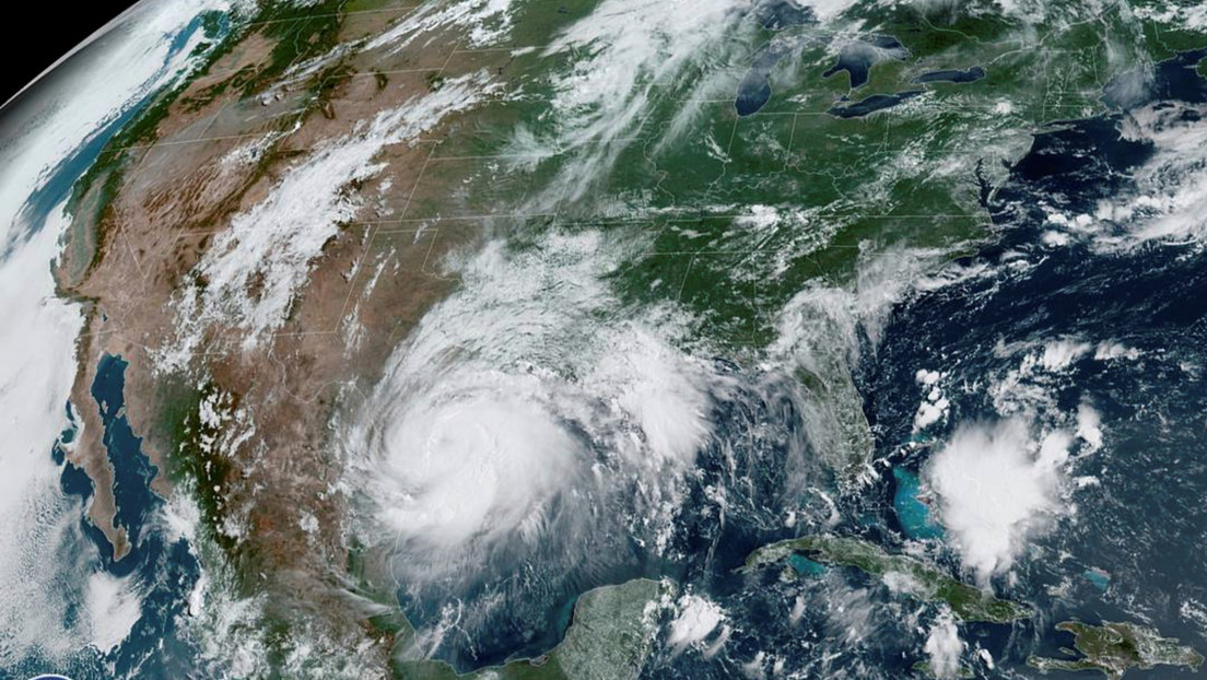 Imagen saltelital del huracán Hanna en el Golfo de México, tomada el 25 de julio de 2020. Foto: NOAA
