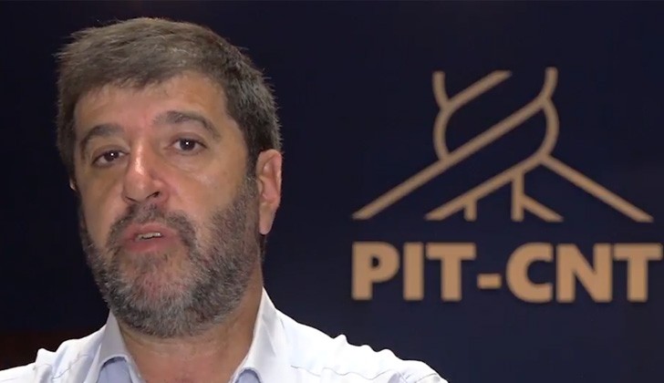 Presidente del PIT-CNT, Fernando Pereira.