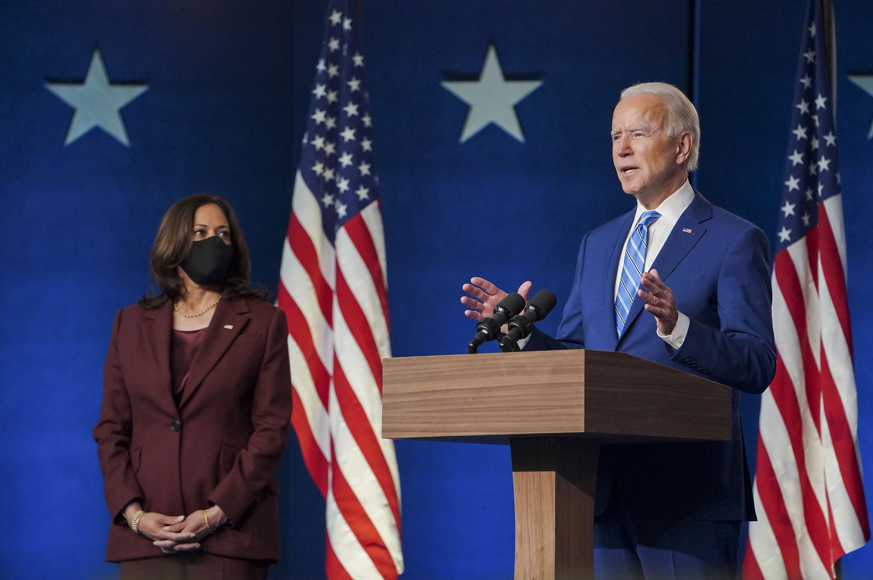 Joe Biden junto a su candidata a la vicepresidencia, Kamala Harris. Foto: Twitter / Joe Biden