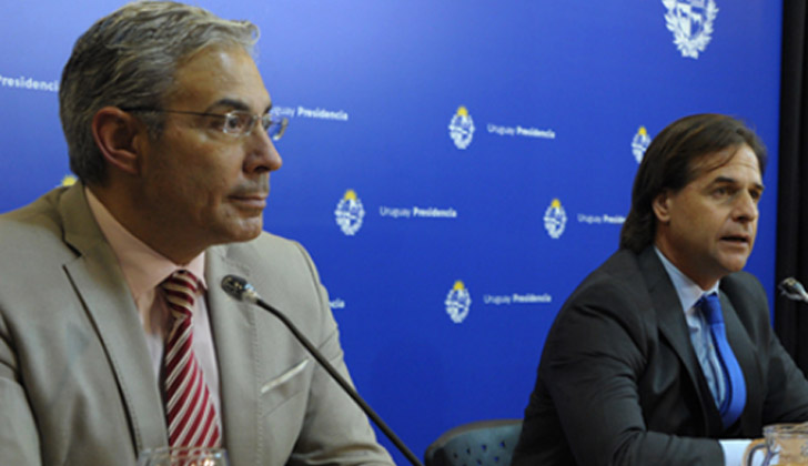 Presidente de ANEP, Robert Silva junto al presidente de la República, Luis Lacalle Pou. Foto: Presidencia.