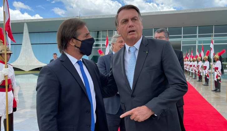 Lacalle se reunió con Bolsonaro en Brasilia.