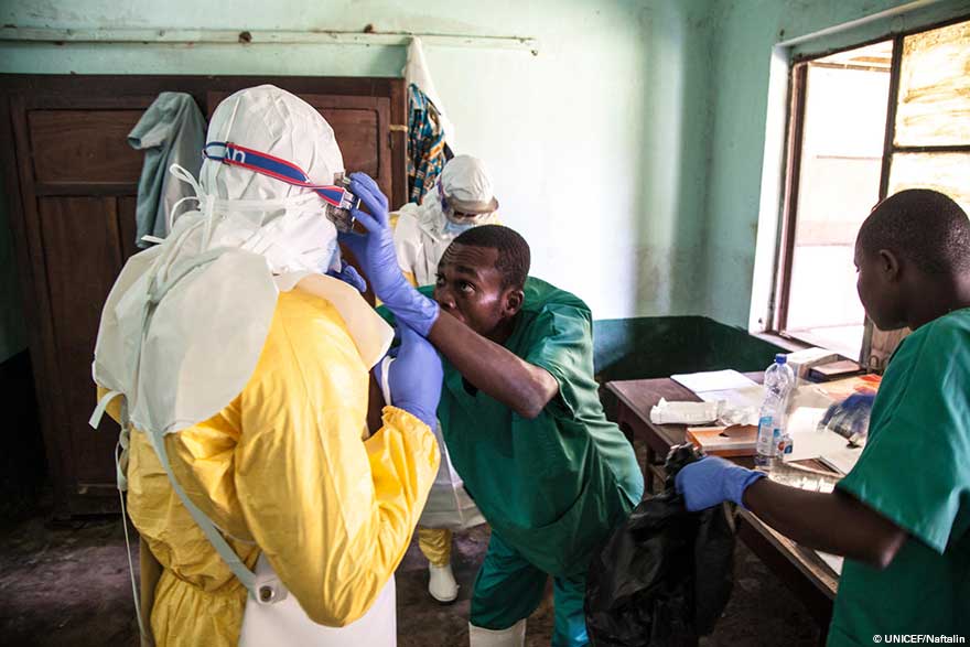 Foto de archivo tomada durante la epidemia de Ébola de 2018 en la República Democrática del Congo. Foto: UNICEF