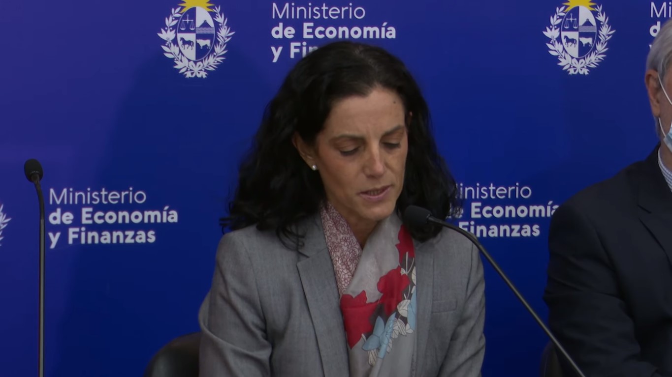 Azucena Arbeleche, ministra del MEF. Foto: captura de pantalla / Presidencia de la República