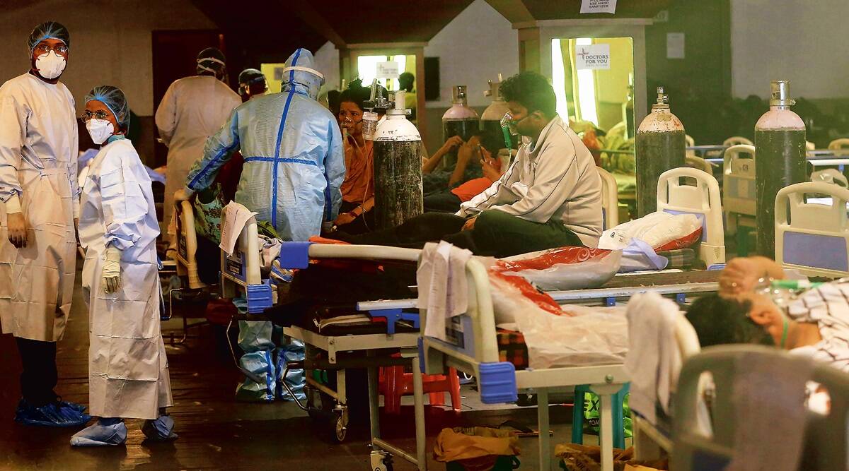La situación en los hospitales de India es crítica desde hace semanas. Foto cortesía de indianexpress.com
